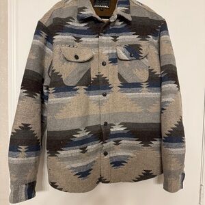 Jachs New York Aztec Wool Blend Sherpa Lined Fleece Jacket Size 2XL